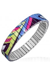 Spalvinga Plieninė apyrankė